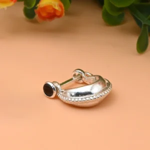 Handcrafted Silver Bali Stud Earrings for Boys