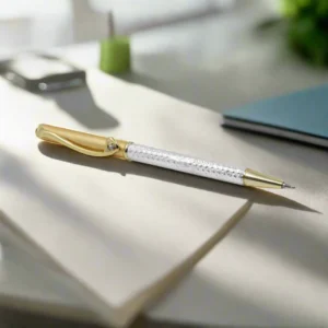 Silver Gold Polish with Heart Design Pen