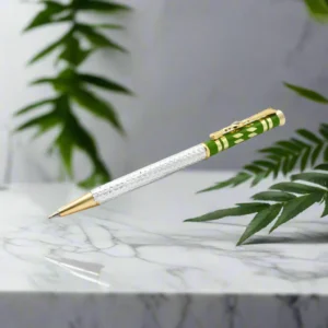 Silver Green Design Pen