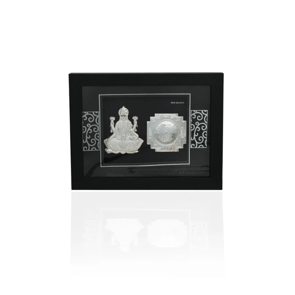 Silver Laxmi ji Frame