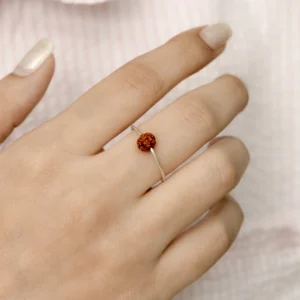 Silver Rudraksha Girls Ring